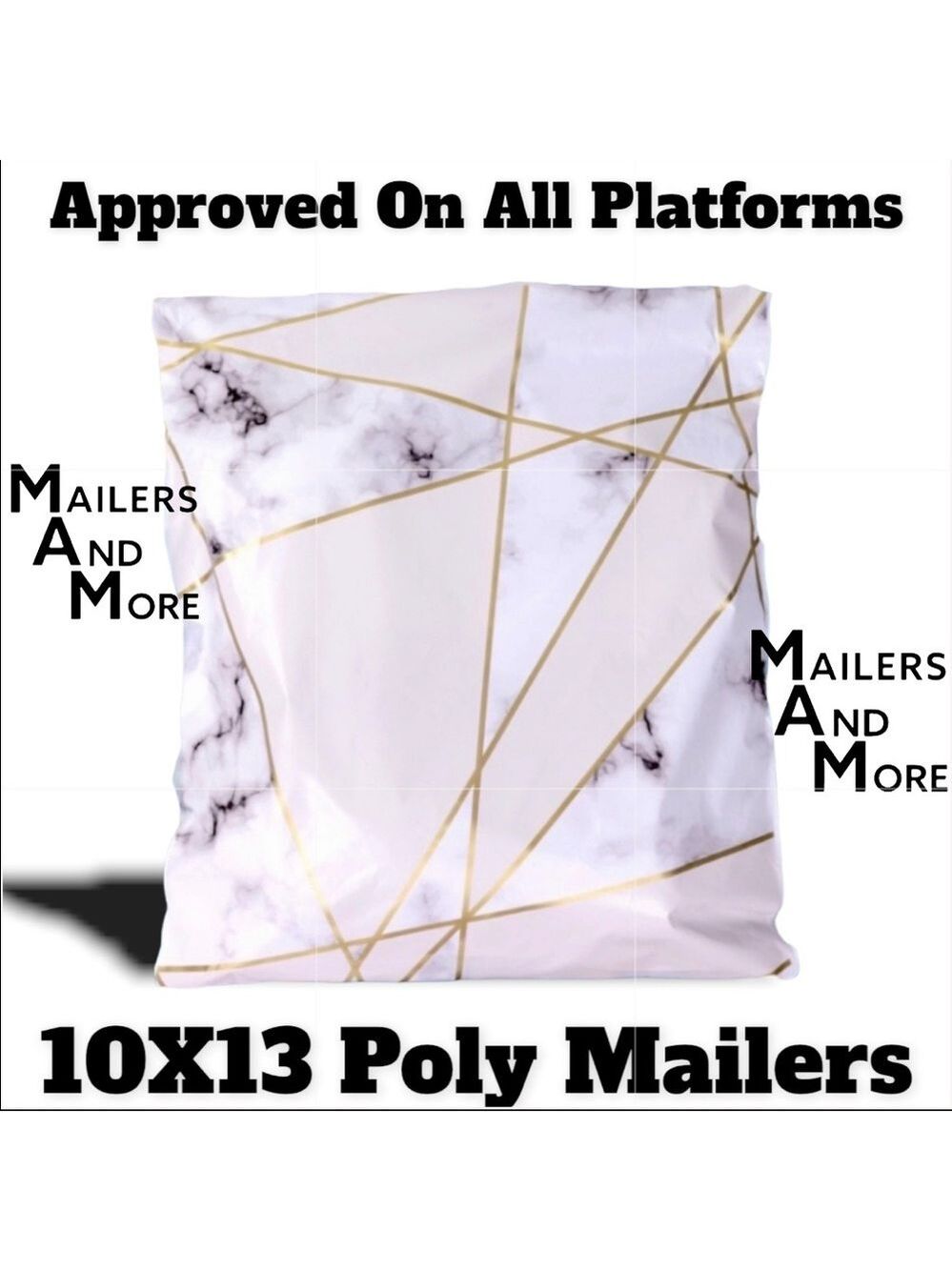 25 10X13 Poly Mailers Marble Shipping Envelopes PRICE IS FIRM - Picture 4 of 6